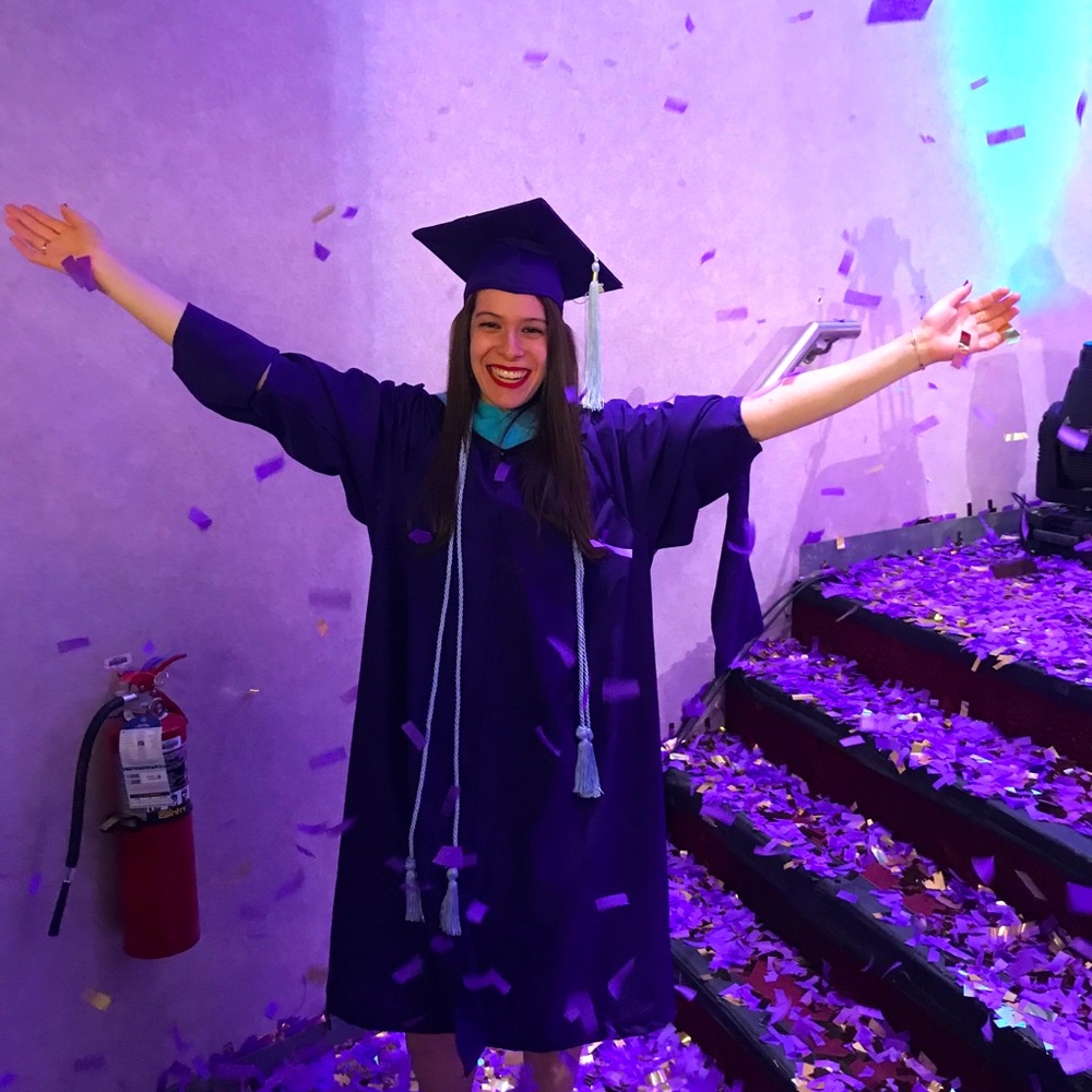 HERFF JONES Masters Graduation Purple Gown size height 5’3”- 5’5”